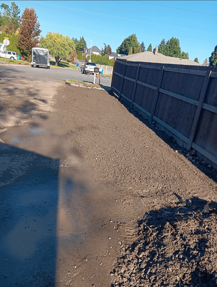 After — stump gone, fresh soil